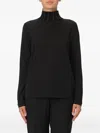 Fabiana Filippi Roll-neck Ribbed-knit Jumper In Black