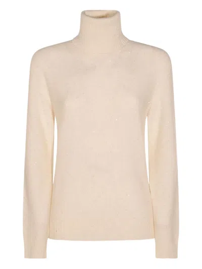 FABIANA FILIPPI ROLL-NECK SEQUIN-DETAIL SWEATER