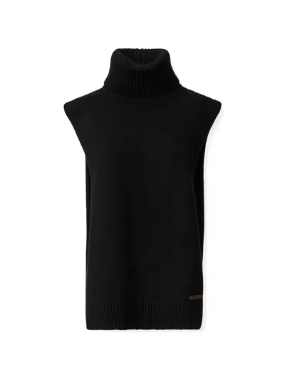 Fabiana Filippi Roll-neck Knitted Vest In Black