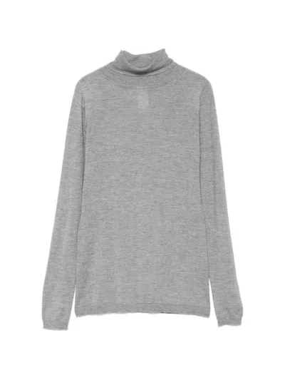 Fabiana Filippi Roll-neck Long-sleeve Sweater In Gray
