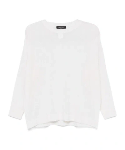 Fabiana Filippi Round-collar And Long-sleeved Sweater In White