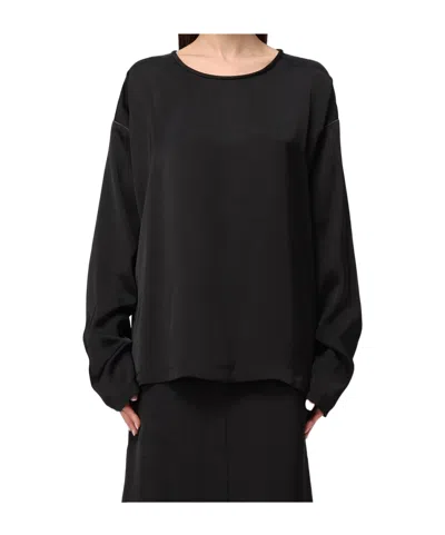 Fabiana Filippi Round-neck Blouse In Black