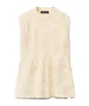 Fabiana Filippi Frayed-effect Viscose Sweater In Nude