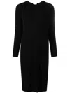 Fabiana Filippi Round-neck Dress In 黑色