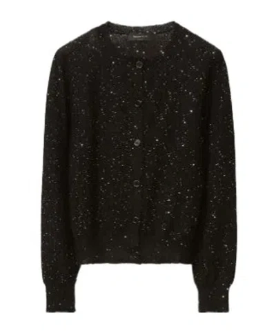 Fabiana Filippi Round-neck Knitted Cardigan In Black