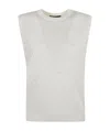 Fabiana Filippi Crystal Embellished Sleeveless Sweater In White