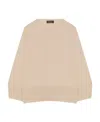 Fabiana Filippi Round Neck Long-sleeved Sweater In Nude