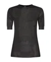 Fabiana Filippi Black Wool Knitwear In Black
