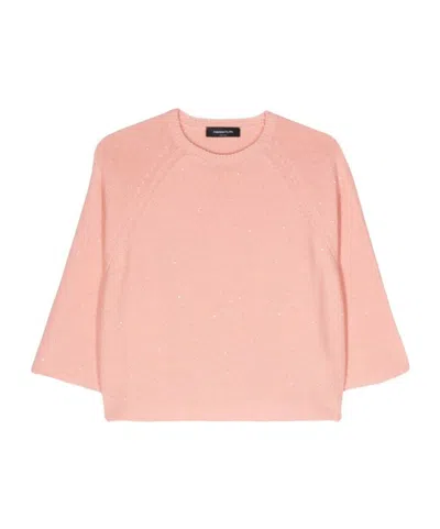 Fabiana Filippi Sequin-embellished Knitted Jumper In Pink