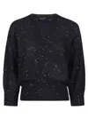 Fabiana Filippi Round Neck Sweater In Black