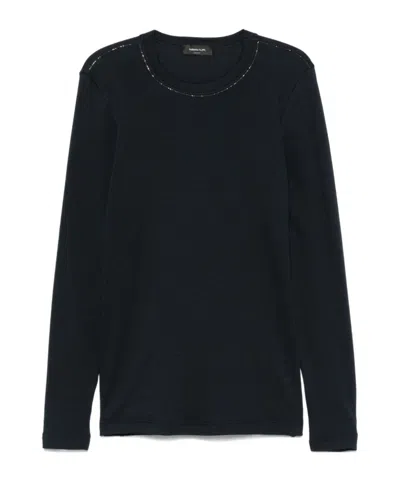 Fabiana Filippi Round Neck Sweater In Black