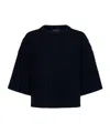Fabiana Filippi Cropped Oversized Jumper In Black