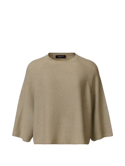 Fabiana Filippi Round-neck Sweater In Brown