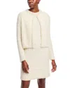 Fabiana Filippi Fringe-trim Sequin Tweed Cardigan In Medium Yellow
