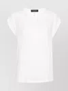 Fabiana Filippi Elegant Viscose Blend Top With Sleek Design And Cap Sleeves In White