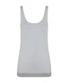 Fabiana Filippi Round-necked Knitted Vest In Gray