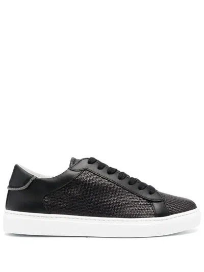 Fabiana Filippi Round-toe Low-top Sneakers In Black
