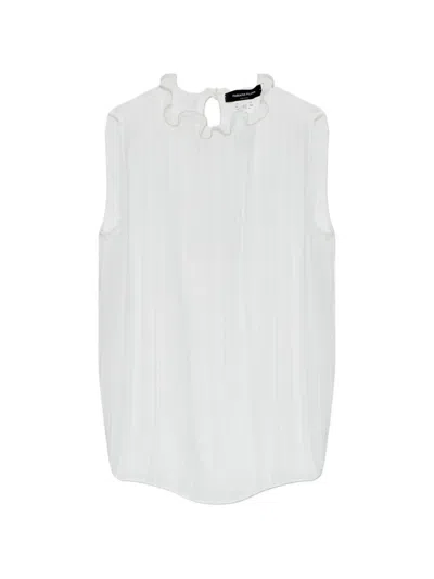 Fabiana Filippi Ruffled-collar Pleated Blouse In White