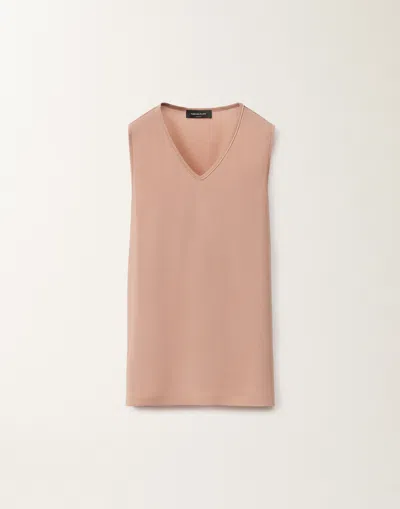 Fabiana Filippi Stretch Sablé Vest Top In Pink