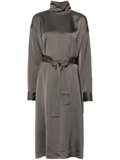 Fabiana Filippi Satin Dress In Grey