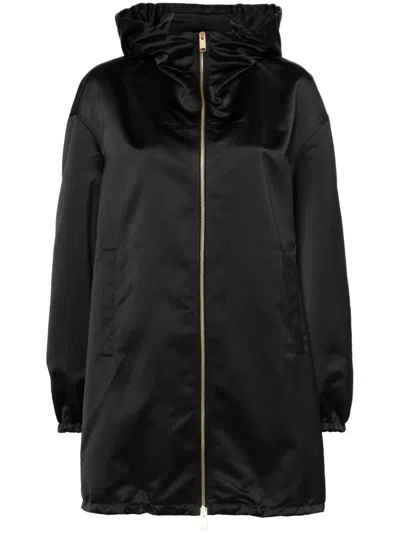 Fabiana Filippi Drawstring Coat In Black