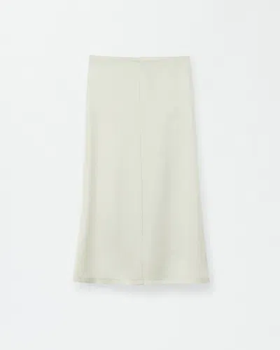 Fabiana Filippi Satin Long Skirt With Back Drawstring Detail In Mint