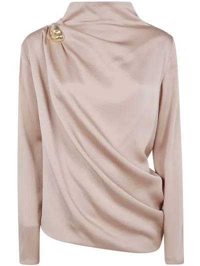 FABIANA FILIPPI FABIANA FILIPPI SATIN LONG SLWWVE TOP