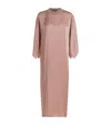 Fabiana Filippi Satin Midi Dress In Brown