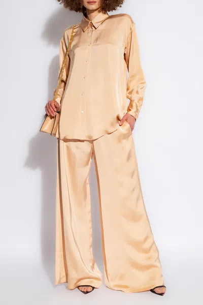 Fabiana Filippi Satin Shirt In Beige