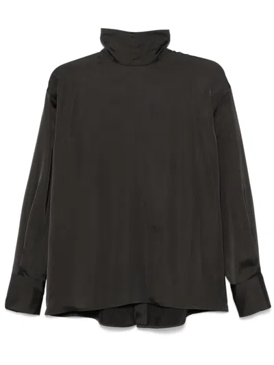 Fabiana Filippi Satin Shirt In Black