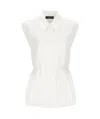 Fabiana Filippi Tied-neck Panelled Blouse In White