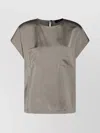 Fabiana Filippi Satin Top Sleeves Keyhole Back