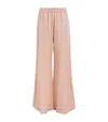 Fabiana Filippi Satin Wide-leg Trousers In Brown