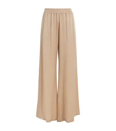 Fabiana Filippi Satin Wide-leg Trousers In Neutral