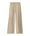 Fabiana Filippi Trousers Wide Leg Elastic Waistband In Beige