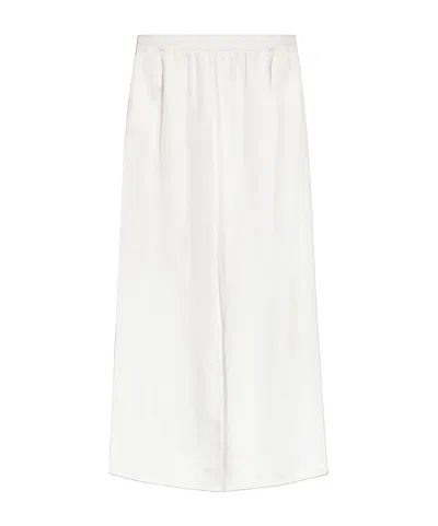 Fabiana Filippi Satin Wide-leg Trousers In White