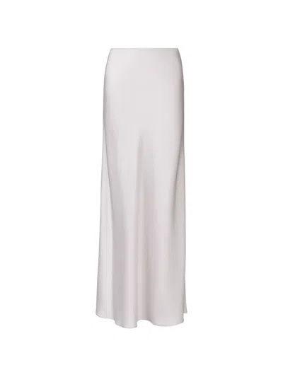 Fabiana Filippi Satin-finish Maxi Skirt In White