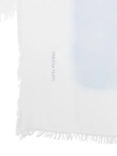 Fabiana Filippi Modal Cashmere Scarf In White