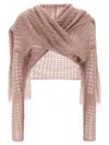 Fabiana Filippi Scarf Cardigan Sweaters And Cardigans Pink