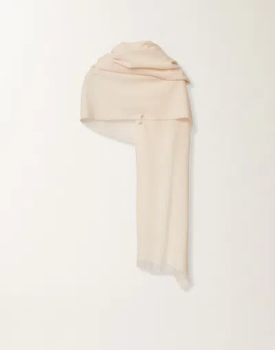 Fabiana Filippi Scarf In Platinum In Pink