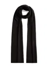 Fabiana Filippi Lightweight Long Rectangular Scarf With Sparkling Finish In Black