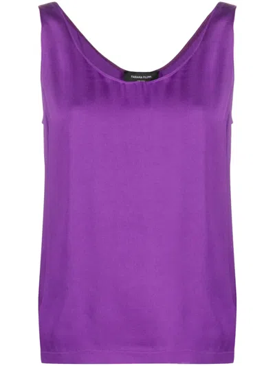 Fabiana Filippi Scoop-neck Tank Top In Purple
