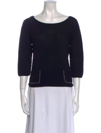 Pre-owned Fabiana Filippi Scoop Neck Sweater In Blue