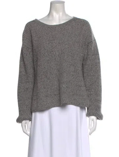 Pre-owned Fabiana Filippi Scoop Neck Sweater In Gray