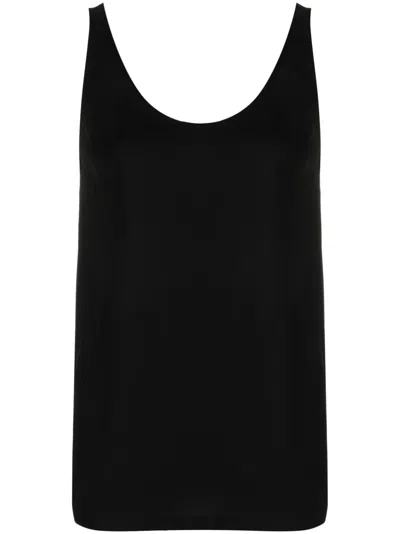 Fabiana Filippi Scoop-neck Sleeveless Blouse In Black
