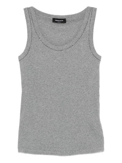 Fabiana Filippi Scoop-neck Tank Top In Gray