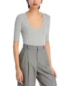 Fabiana Filippi Scoop Neck Tee In Gray