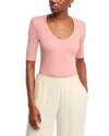 Fabiana Filippi Scoop Neck Tee In Light/pastel