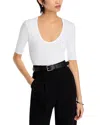 Fabiana Filippi Scoop Neck Tee In White