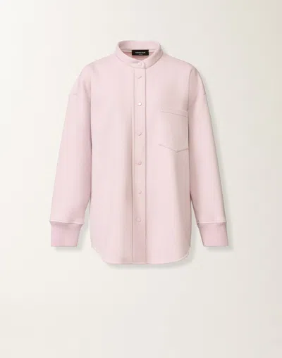 Fabiana Filippi Scuba Cashmere Shirt In Lilac Pink